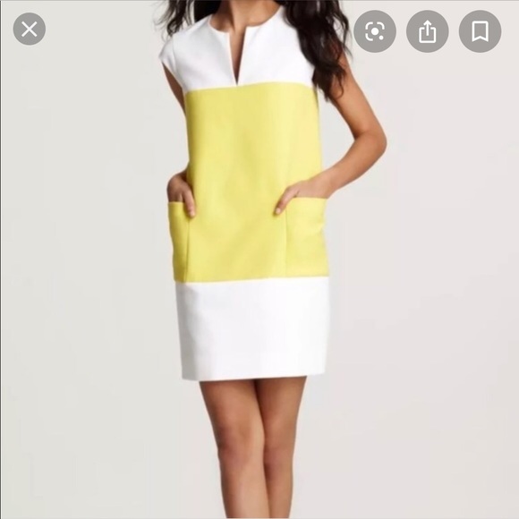 Kate Spade yellow/white color block dress - Picture 6 of 6